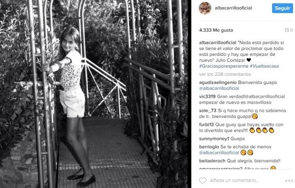 Alba Carrillo reaparece en Instagram