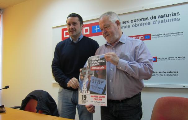 Asturias y CCOO se movilizan este domingo en Gijón contra "el encarecimiento de la vida"