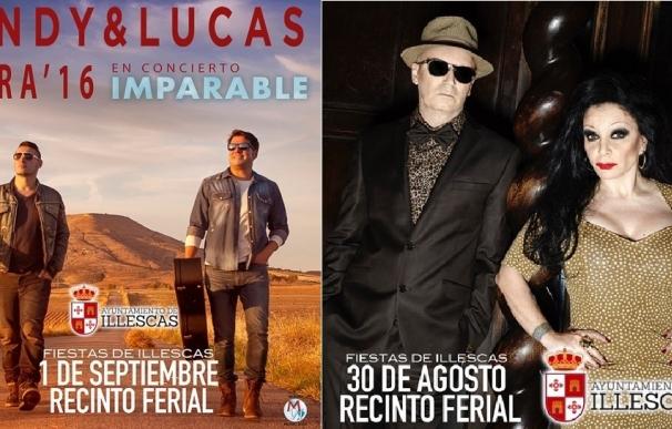 Fangoria y Andy & Lucas ofrecerán sendos conciertos gratuitos en las fiestas patronales de Illescas