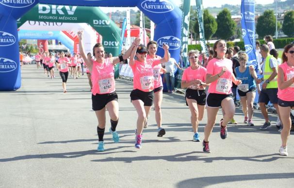 Un total de 7.500 corredores participarán en la XII Carrera de la Mujer Central Lechera Asturiana de Gijón