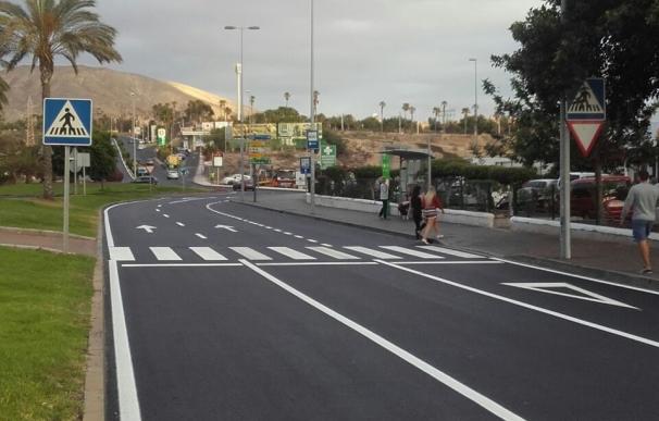Finaliza la mejora del firme de la carretera Los Cristianos-San Eugenio (Tenerife)