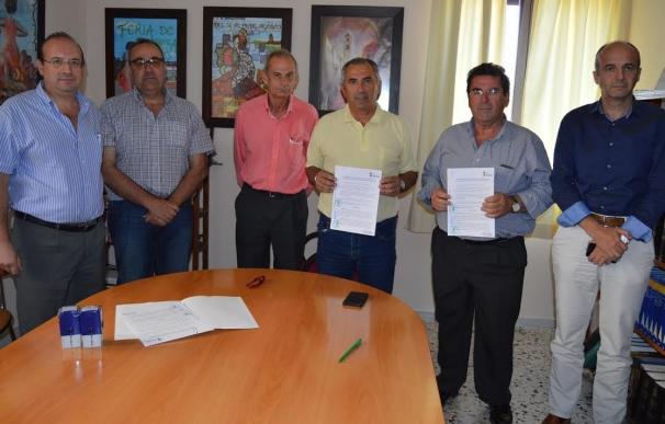 Pedrera firma el contrato con Maygar para la construcción de dos depósitos de agua, por un millón de euros