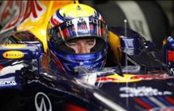 Webber, el más rápido, por delante de Alonso, en la lluviosa Spa
