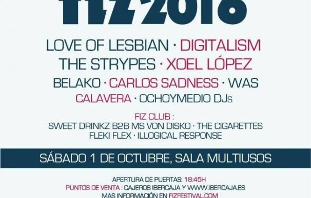 Love of Lesbian, Digitalism, The Strypes y Xoel López, en el FIZ de Zaragoza