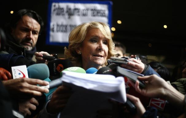 Aguirre no dejará la Presidencia del PP de Madrid: "Si ponen una gestora, no soy candidata. No soy un monigote"