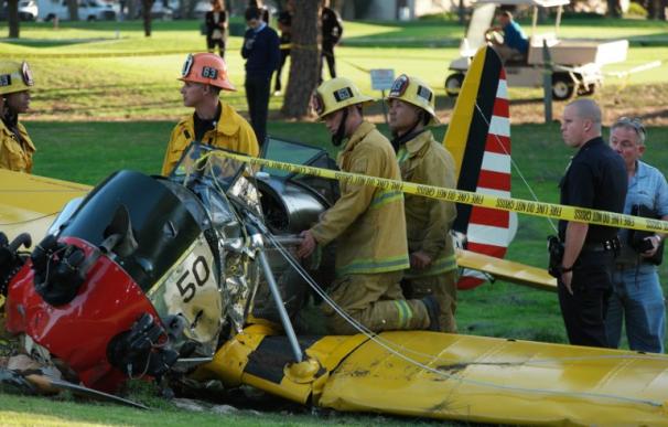 La avioneta de Harrison Ford tras el accidente