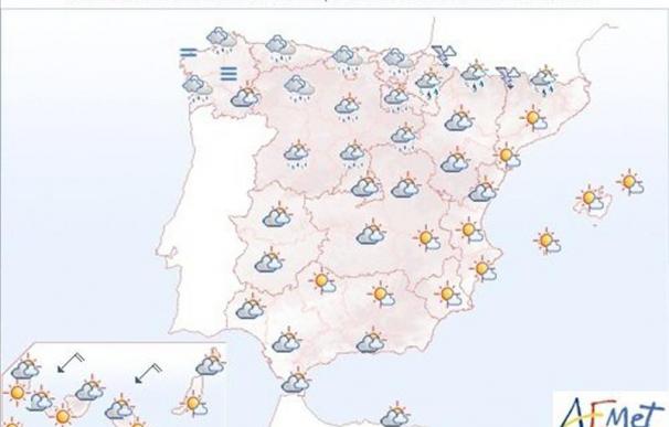 Temperaturas altas en localidades de los valles del Ebro y del Tajo