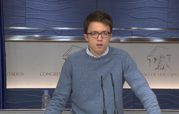 Errejón confirma que será el portavoz de Unidos Podemos en la Comisión Constitucional del Congreso