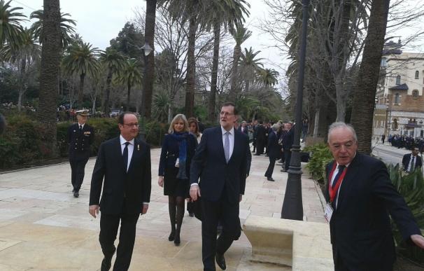 Arranca la cumbre hispano francesa en Málaga con Rajoy y Hollande determinados a impulsar el proyecto europeo