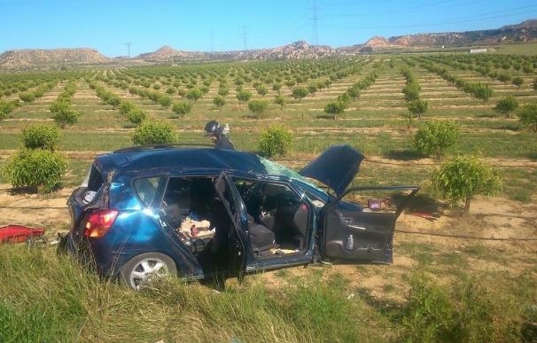 Dos heridos en un accidente de tráfico en la N-211 en Caspe