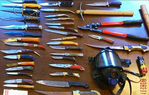 La Policía Foral intervino el año pasado en la demarcación de Tafalla un centenar de armas prohibidas