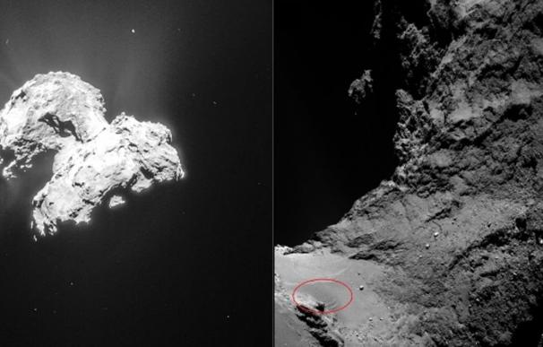 Captan soprendentes dunas en la superficie del cometa 67P