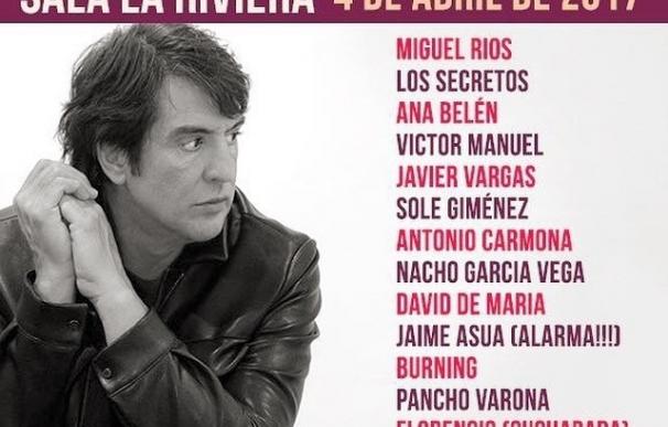 Miguel Ríos, Los Secretos, Burning, Ana Belén y Víctor Manuel, en un concierto homenaje a Manolo Tena