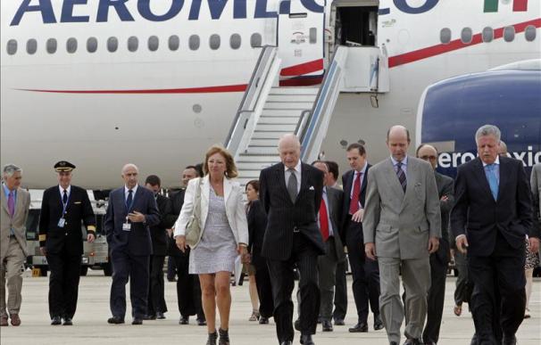 Un avión Aeroméxico llega a Madrid en el primer vuelo comercial con biocombustible