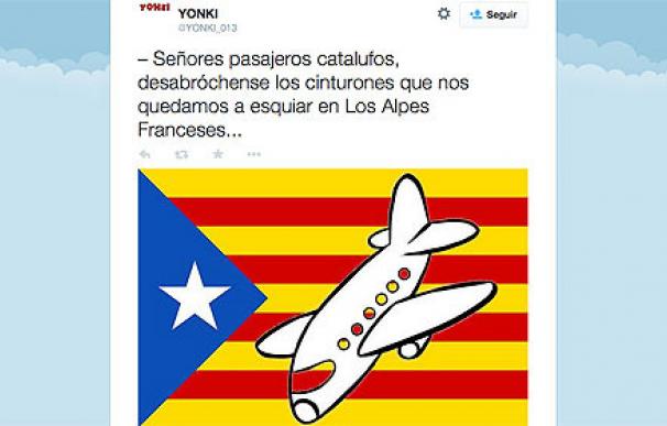 Alguno de los tuits alegrándose de que las víctimas pudieran ser catalanas