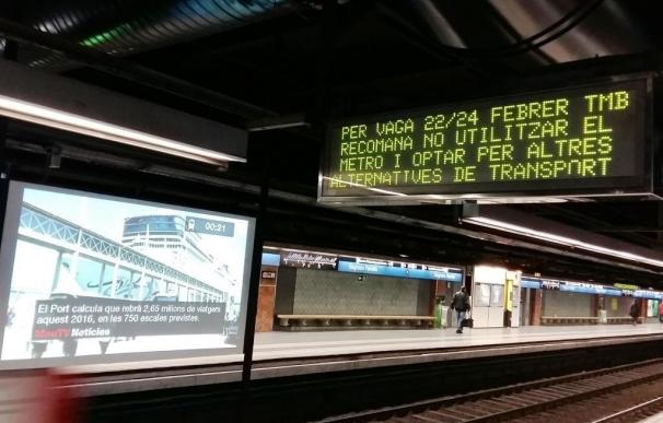 Los trabajadores del Metro de Barcelona rechazan la propuesta de TMB y habrá huelga el lunes