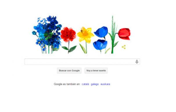 Google celebra la llegada de la primavera con un 'doodle' muy floral