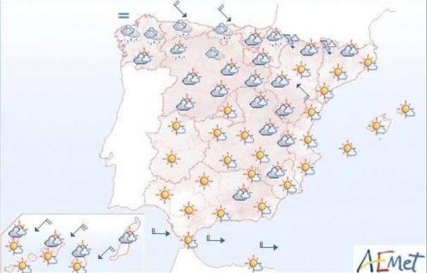 Temperaturas altas en Murcia, Mallorca y valle central del Ebro