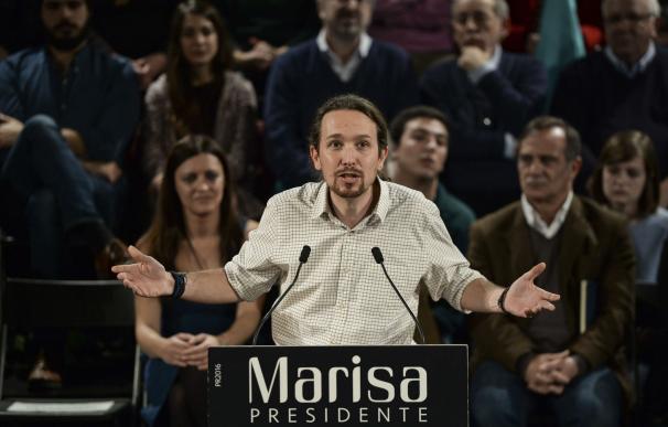 Spanish Podemos party secretary general Pablo Igle