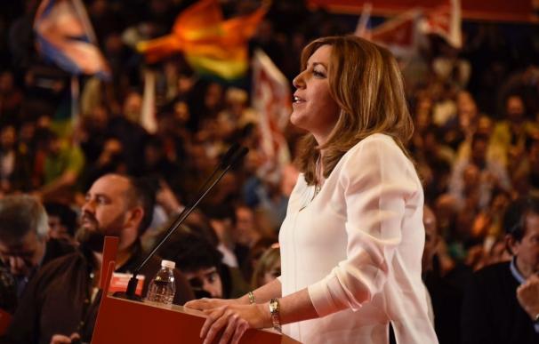 AMP-Susana Díaz recalca que no tiene adversarios en el PSOE, sino fuera, y pide el voto para "pasar página" no "factura"