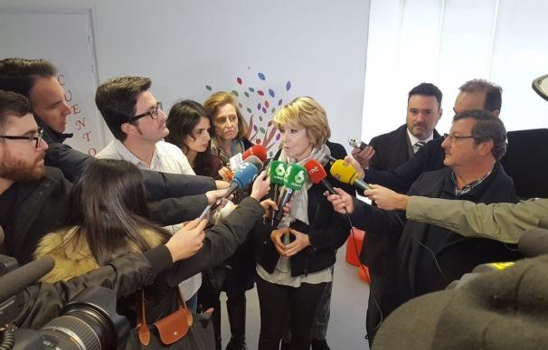 Esperanza Aguirre exigirá al Ayuntamiento "solidaridad con la APM y con los periodistas acosados por Podemos"