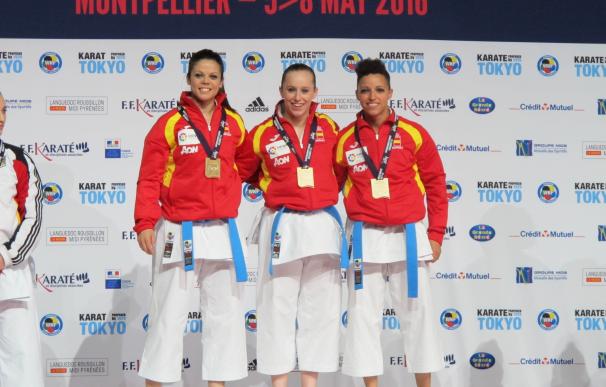 La selección española arrasa en el Europeo de Karate en Montpellier