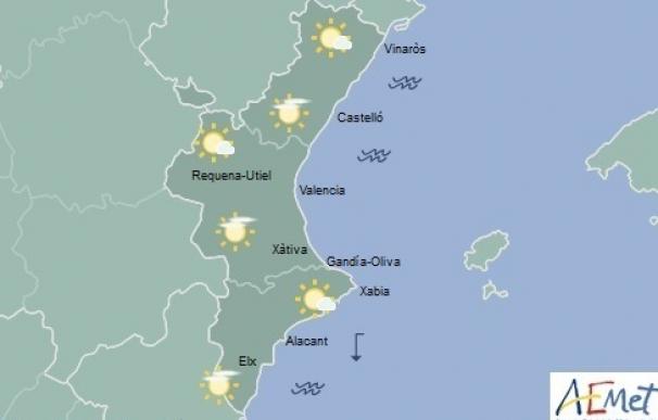 El domingo llega con ascenso de temperaturas en el interior y hasta 20 grados en Alicante