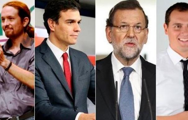 Podemos, PSOE, PP y Ciudadanos apenas les separan cuatro puntos porcentuales.