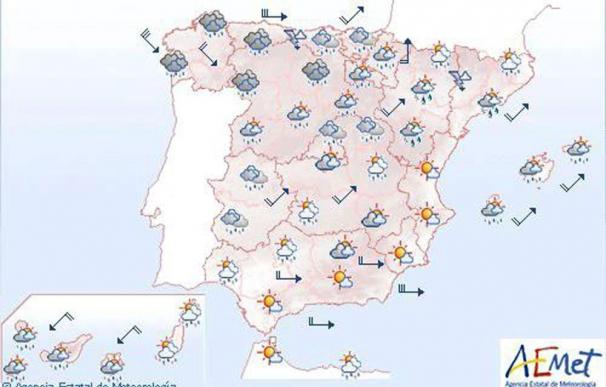 La Aemet prevé para mañana lluvias fuertes en el Cantábrico