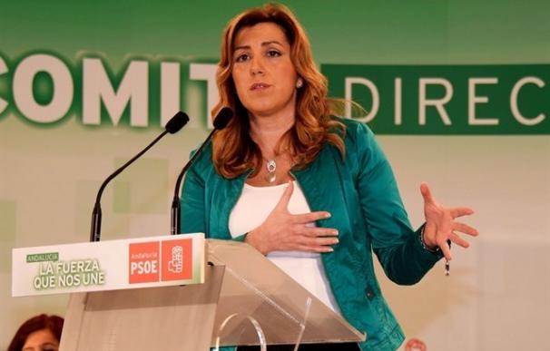 Susana Díazen el mitin de Sevilla