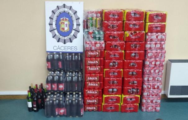 Denunciada por venta de alcohol a menores y sin licencia una multitienda de Cáceres reincidente