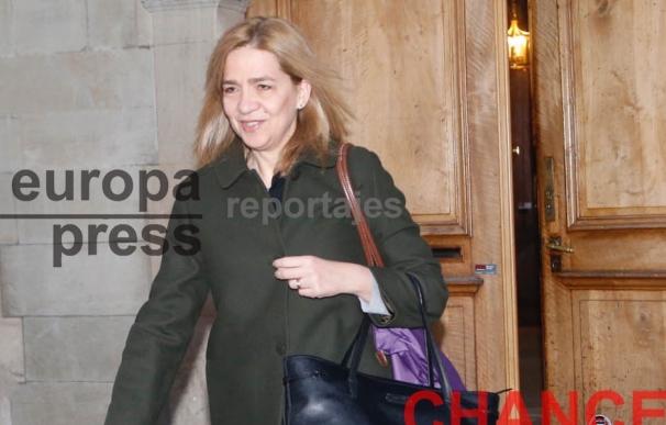 La Infanta Cristina no recurrirá su juicio