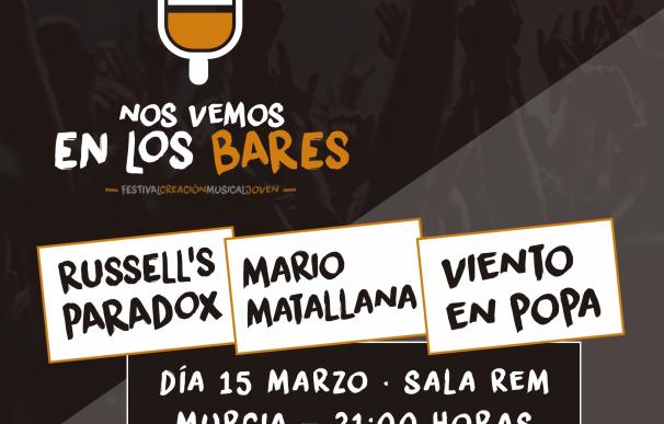 La Comunidad programa 24 conciertos de 31 grupos de la Región dentro del proyecto 'Nos vemos en los bares'