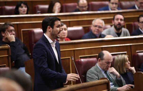 Garzón anima a utilizar la mayoría parlamentaria contraria a la reforma de la estiba para buscar un Gobierno alternativo