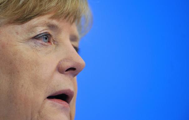 Angela Merkel tras la cumbre europea que ha culminado en el acuerdo con Grecia