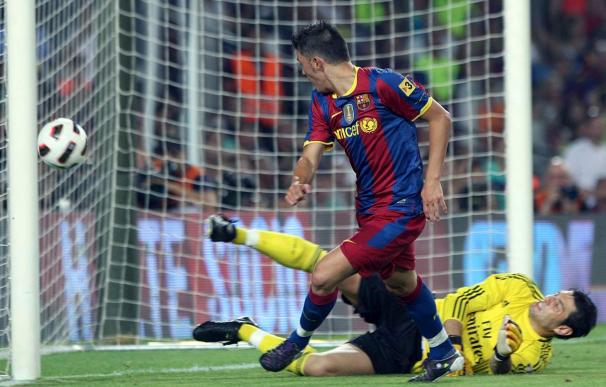Villa se estrena como goleador en el Gamper