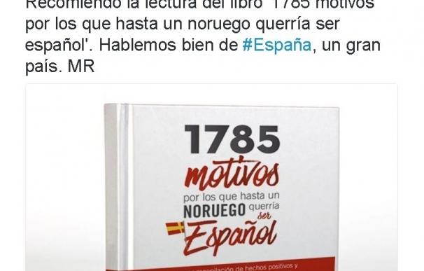 Rajoy recomienda un libro que ofrece motivos para querer ser español, tras la polémica por el programa de ETB
