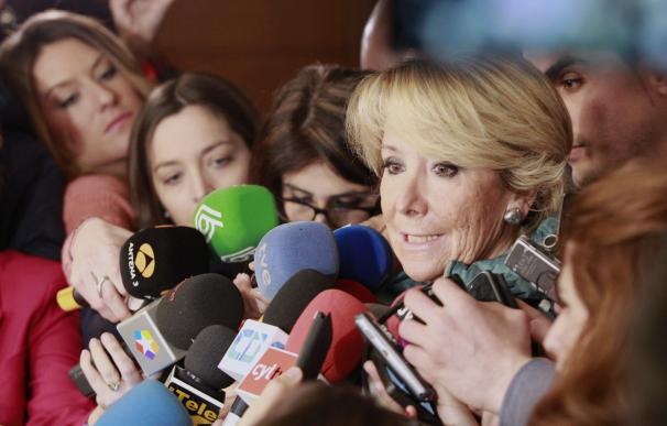 Aguirre reitera que no le consta financiación ilegal en PP Madrid y que estaba centrada en construir hospitales