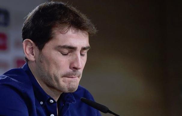 Iker Casillas en el día que dejó el Real Madrid. No pudo contener las lágrimas.