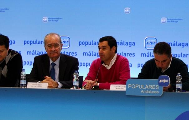 Moreno (PP-A) dice que el alcalde de Málaga "reúne los requisitos" para encabezar la lista al Congreso y hablará con él