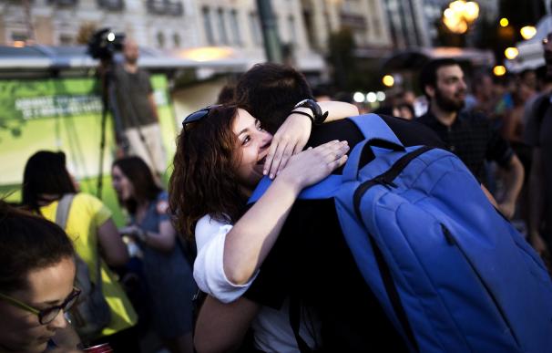 Celebración de la victoria del 'no' en el referéndum de Grecia