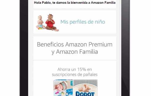 Amazon.es lanza 'Amazon Familia', con entrega automática y descuentos del 15% en pañales