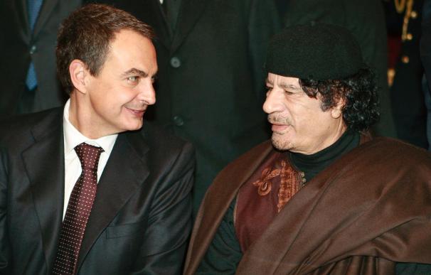 Gadafi reafirma su compromiso de abrir Libia a las empresas españolas