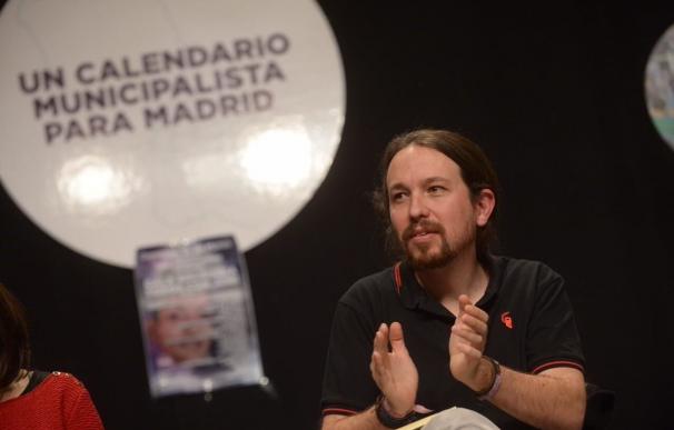 Iglesias llama a los madrileños a organizarse para ganar al PP y exige a Podemos mantener la unidad