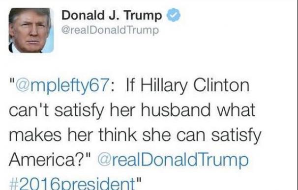 Donald Trump vuelve a liarla con un tuit ofensivo con Hillary Clinton