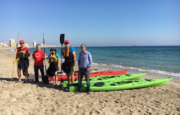 Periodistas daneses recorren durante 6 días la Costa Cálida en kayaks