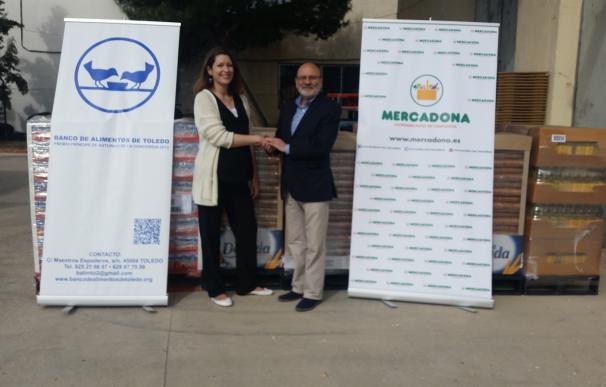 Mercadona dona al banco de alimentos de Toledo más de 2.400 kilos de productos de primera necesidad
