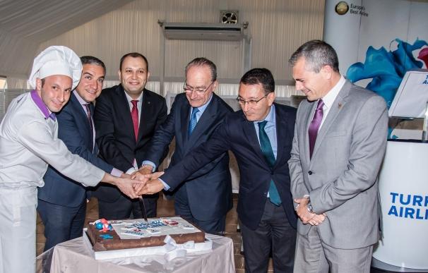 Turkish Airlines celebra su quinto aniversario en Málaga con un incremento de pasajeros
