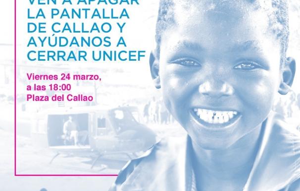 UNICEF invita a provocar desde mañana "un apagón benéfico" en la Plaza Callao de Madrid