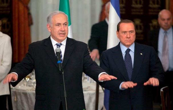 Berlusconi y Netanyahu presiden hoy la primera reunión de sus gobiernos